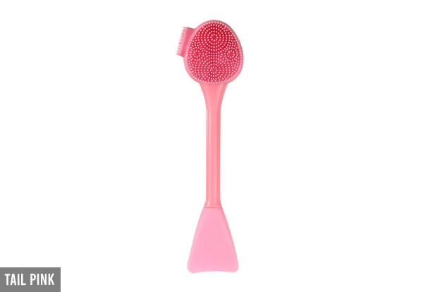 Two-in-One Double Head Silicone Facial Cleanser Brush - Eight Colours Available