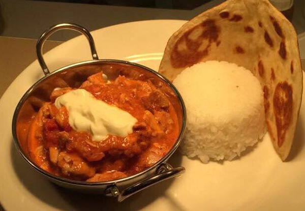 Two Burgers & Chips or Two Curries, Rice & Naan Bread for Two People - Options for up to Eight People