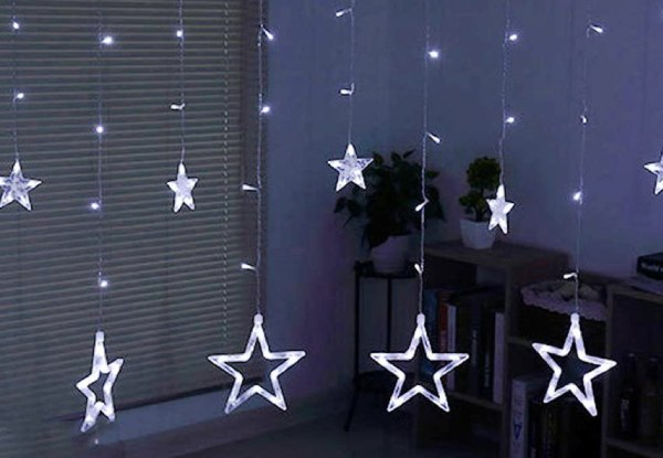Star Shaped LED Curtain Lights - Four Colours Available