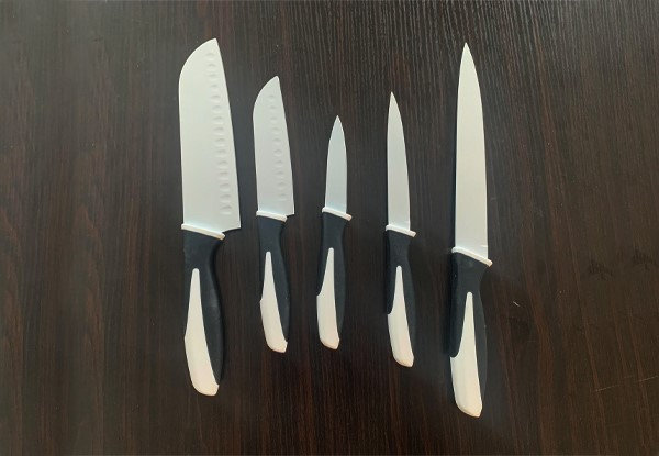 Six-Piece Stainless Steel Knife Block Set