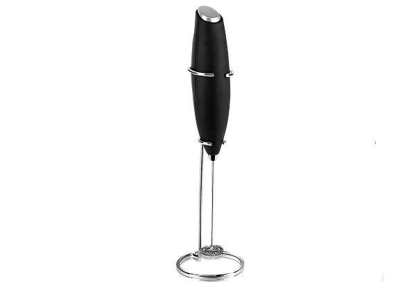 Battery-Operated Handheld Milk Frother with Holder - Option for Two