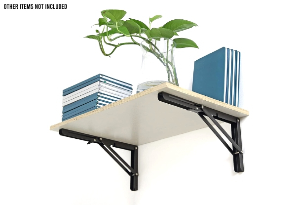 Folding Shelf Bracket Set - Four Sizes Available