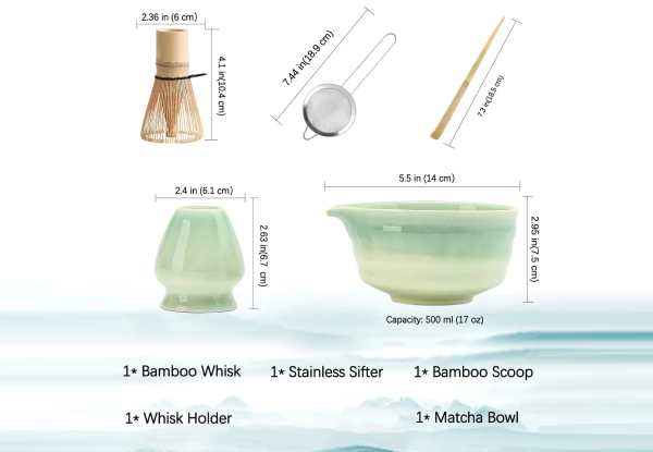 Five-Piece Japanese Matcha Set - Available in Two Styles