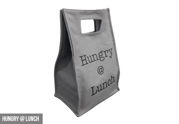 100% Recycled Cotton Canvas Lunch Bag - Five Designs Available