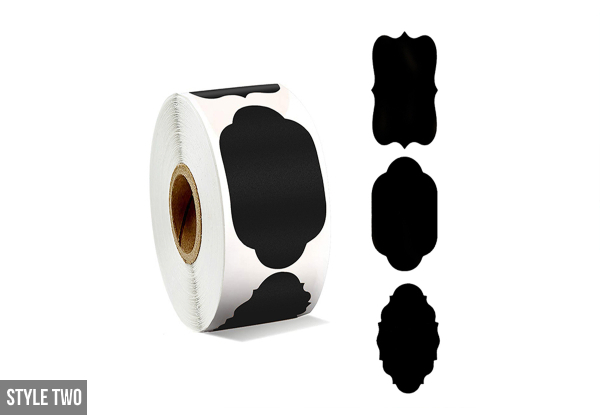 300-Piece Roll of Chalkboard Labels - Two Styles Available & Option for Two Rolls