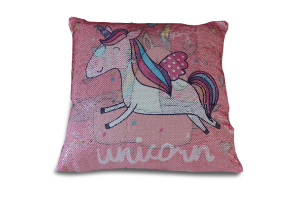 Unicorn Sequin Cushion Cover