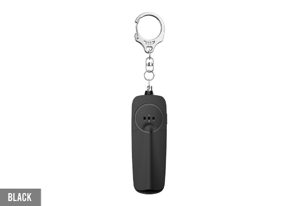 130dB Personal Alarm Keychain with LED Light - Seven Colours Available