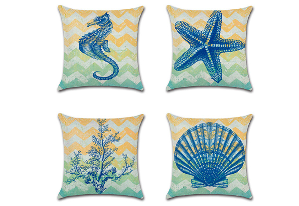 Two-Pack Ocean Themed Cushion Covers - Two Styles Available