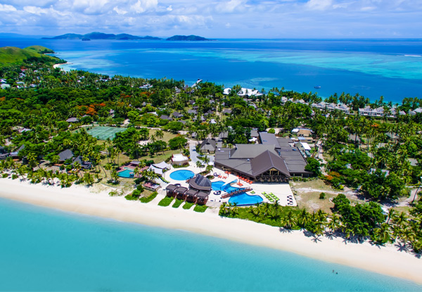 Per Person Twin Share Five-Night Romantic Couples Getaway to Mana Island Resort incl. Return Boat Transfers to Resort & All Meals - Option to Upgrade to a Deluxe Ocean View Bure