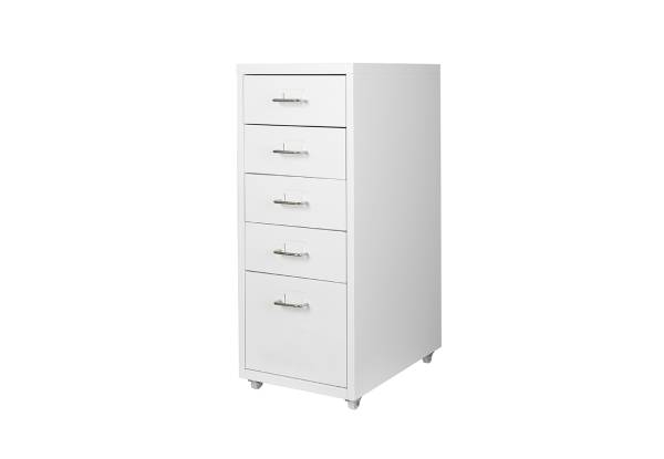 Levede Five-Drawer Office Steel Storage Cabinet - Available in Four Colours & Option for Six-Drawer