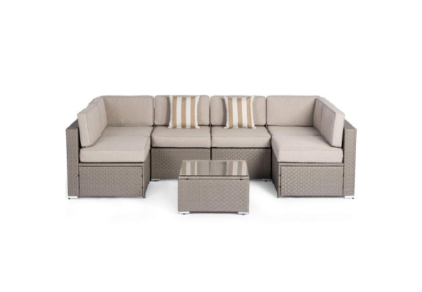 Solaura All-Weather Outdoor Modular Sectional Seven-Piece Set