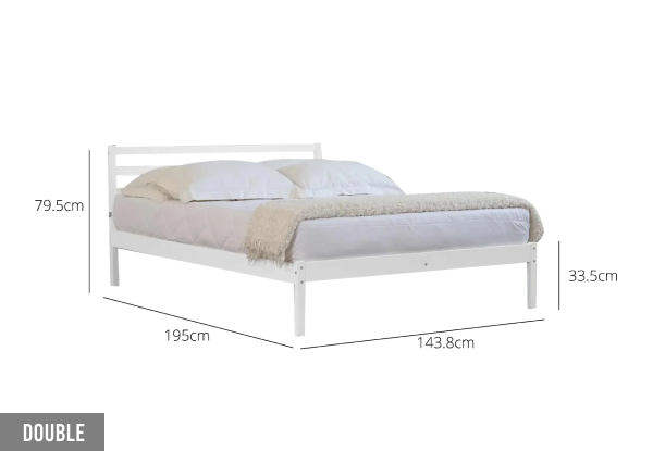 Atlas Wooden Bed Frame - Four Sizes Available