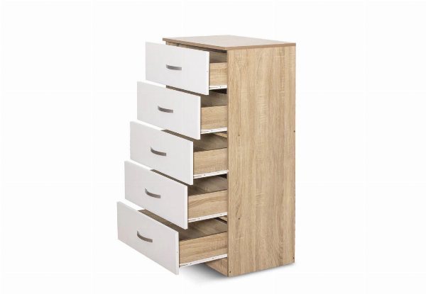 Escot Five-Drawer Tallboy Cabinet