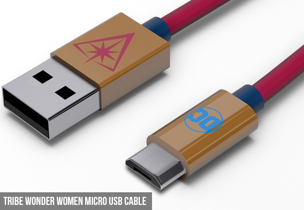 Tribe Batman, Wonder Woman or Stormtrooper Micro USB Cable