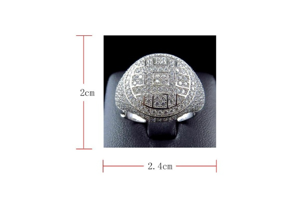 Iced Out Cubic Zirconia Ring - Eight Sizes Available