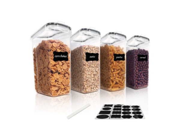 24-Pack Storage Plastic Canisters for Pantry Organisation