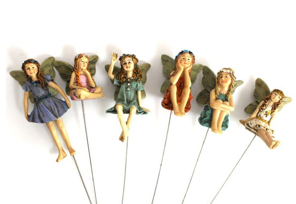 Six-Pieces Fairies Figurines for Pot Plants