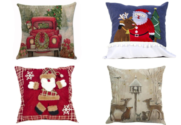 Vintage Style Christmas Cushion Cover Range - Seven Styles Available