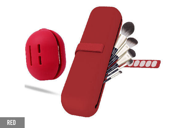 Silicone Make-Up Brush Holder Travel Bag - Available in Five Colours