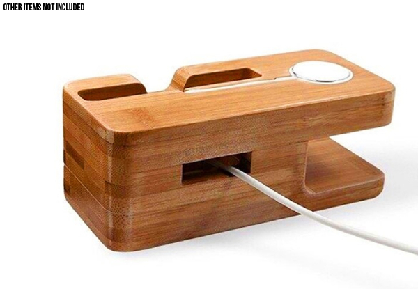 Two-in-One Bamboo Charging Stand - Option for Two with Free Delivery