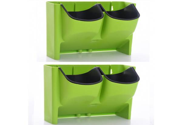 Two-Pocket Vertical Wall Planter - Four Colours Available