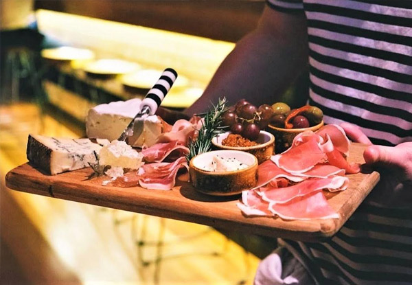 Two Meat & Two Cheese Board incl. Two Wines or Tap Beers for Two People - Option for Four People