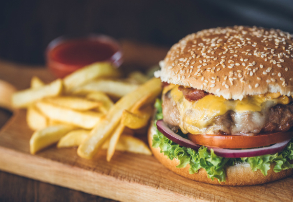Burger & Fries Meal for Two People in Taupo - Option for Four People & Valid Seven Days