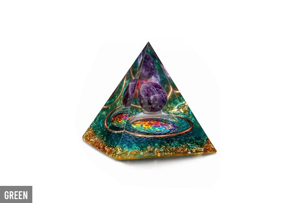 Chakra Energy Pyramid Stone - Three Colours Available & Option for Two-Pack