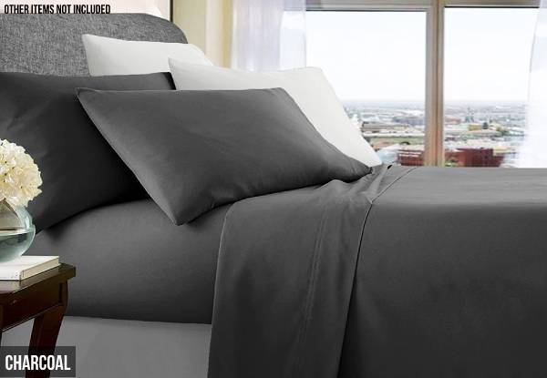 1800TC Delux Ultra Soft Microfibre Fitted Full Sheet Set - Seven Sizes & Seven Colours Available