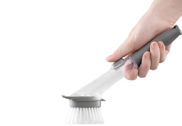 Automatic Liquid-Filling Long-Handled Kicthen Scrubbing Brush
