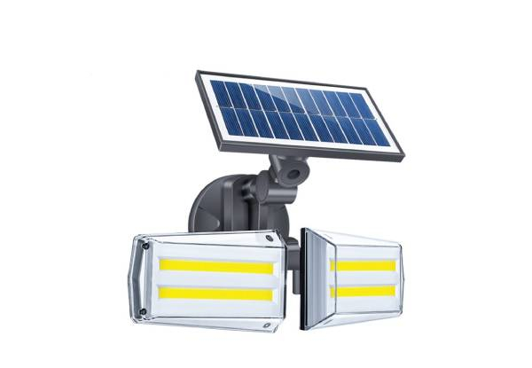 80 LED Twin-Head Solar Sensor Security Wall Light
