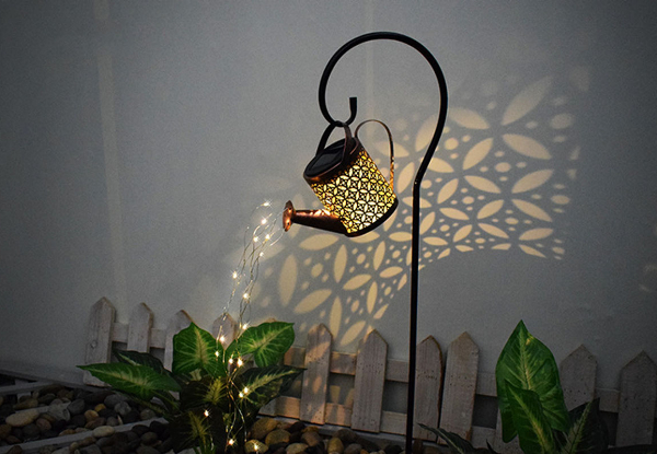 Metal Solar Watering Can Lights