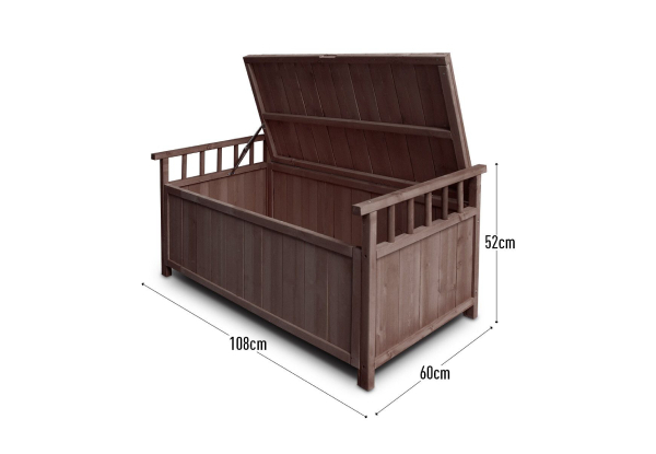 Outdoor Patio Wooden Storage Box Bench - Available in Two Colours