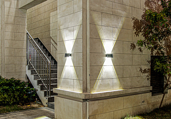 Solar Powered Double-Sided Wall Light - Two Styles & Three Colours Available