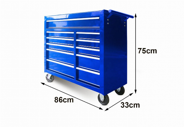 11-Drawer Tool Roll Cabinet  - Two Colours Available