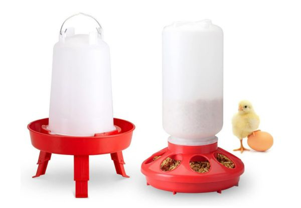 1L Chick Feeder & 1.5L Chicken Waterer Kit