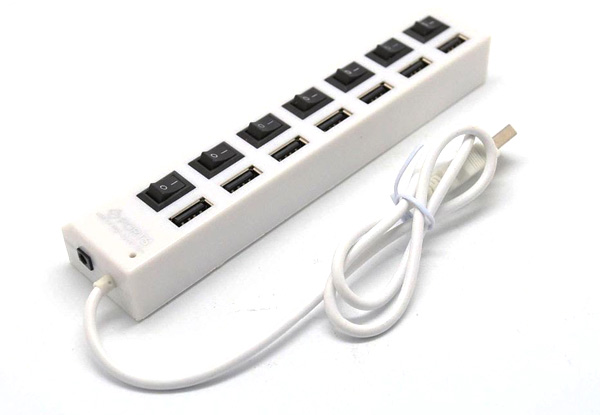 Portable High-Speed Seven-Port USB Hub Strip with Free Delivery