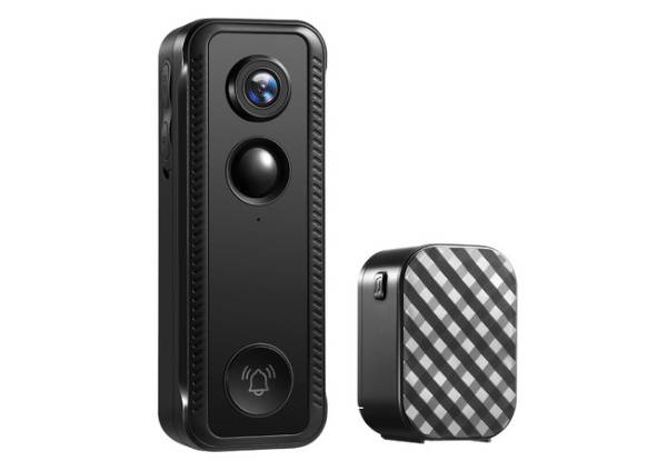 Rechargeable 2k HD Wireless Video Doorbell Camera - Two Colours Available