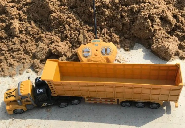 Four-Channel Remote Control Dump Truck with Trailer Toy