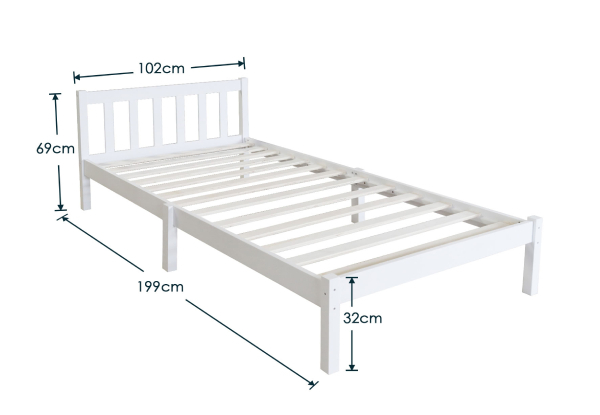 Pine Wood Bed Frame - Two Sizes Availalble