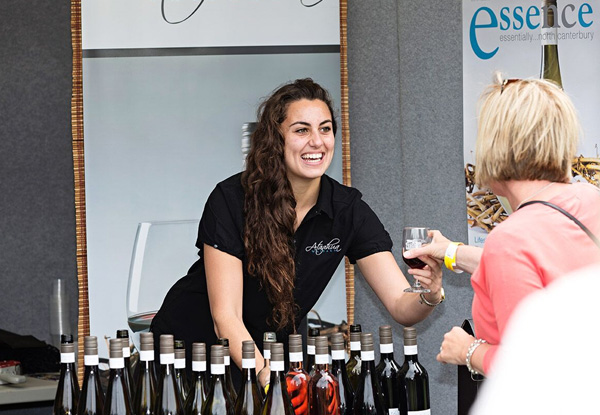 $29 for One Entry to the South Island Wine & Food Festival 2016 - Saturday 3rd December incl. a Souvenir Tasting Glass, Three Wine Tasting Tickets, & Access to All Features & Entertainment (value up to $48.50)