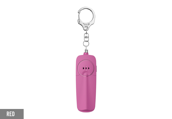 130dB Personal Alarm Keychain with LED Light - Seven Colours Available