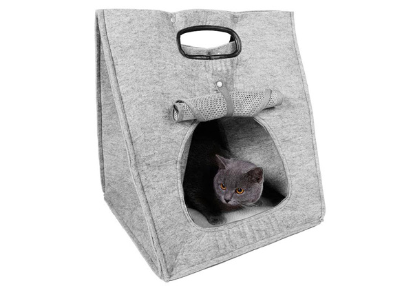Portable Soft Pet Bed Carrier Cave - Option for Two