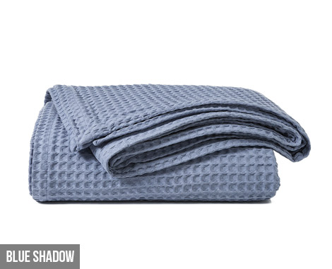 Luxury Cotton Waffle Blanket • GrabOne NZ