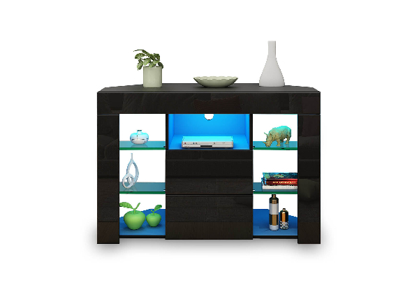 Two-Drawer Modern TV LED Cabinet Storage Unit - Two Colours Available
