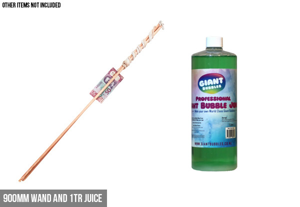 Bubble Wand & Giant Bubble Solution - Options for 600mm or 900mm Wand