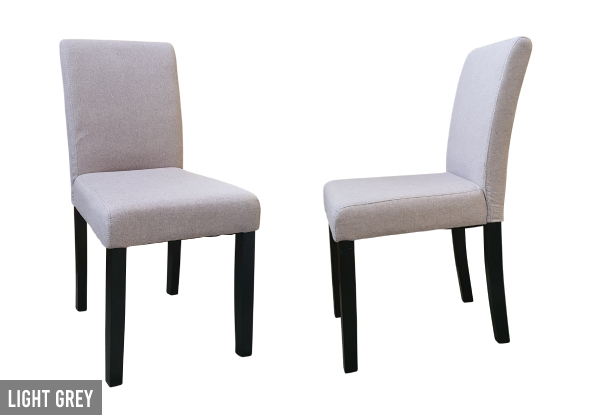 Two Fabric Dining Chairs - Four Colours Available
