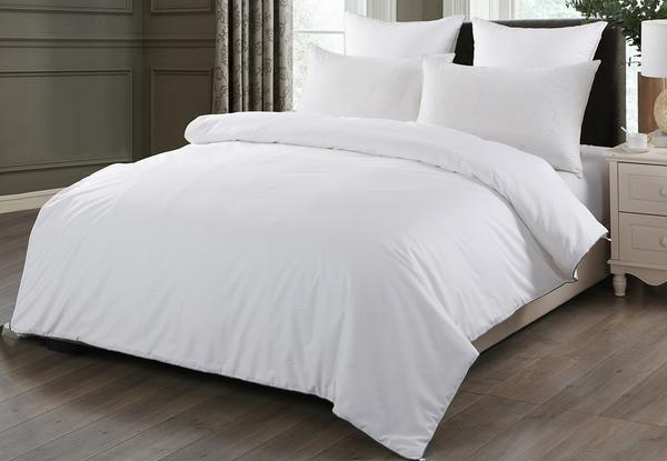 Royal Comfort 100% Silk Filled Eco-Lux Duvet with 100% Cotton Cover Available in Size Double