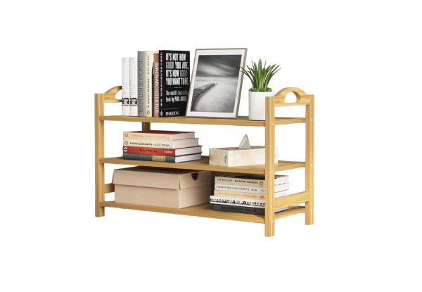 Bamboo Shoe Rack Storage Organiser - Options for Three, Four & Five-Tiers