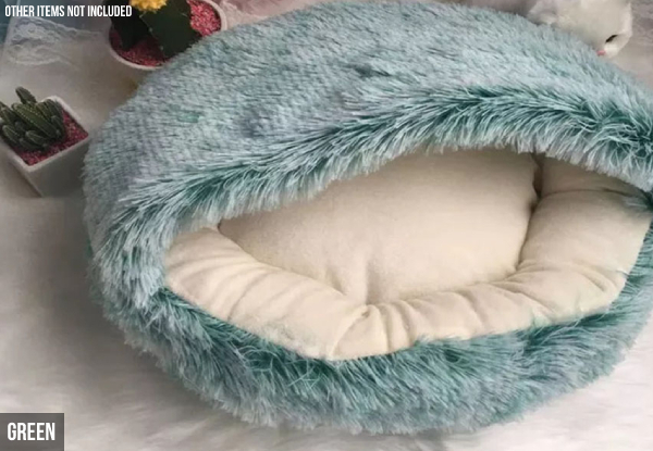 Warm Round Half-Wrap Cat Bed - Three Colours Available